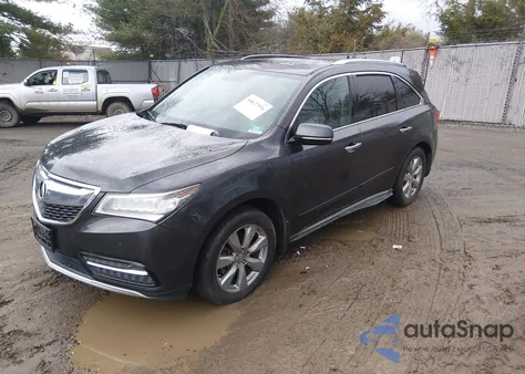 2014 Acura Mdx Advance Pkg W/Entertainment Pkg from USA, damaged, VIN 5FRYD4H86EB034153